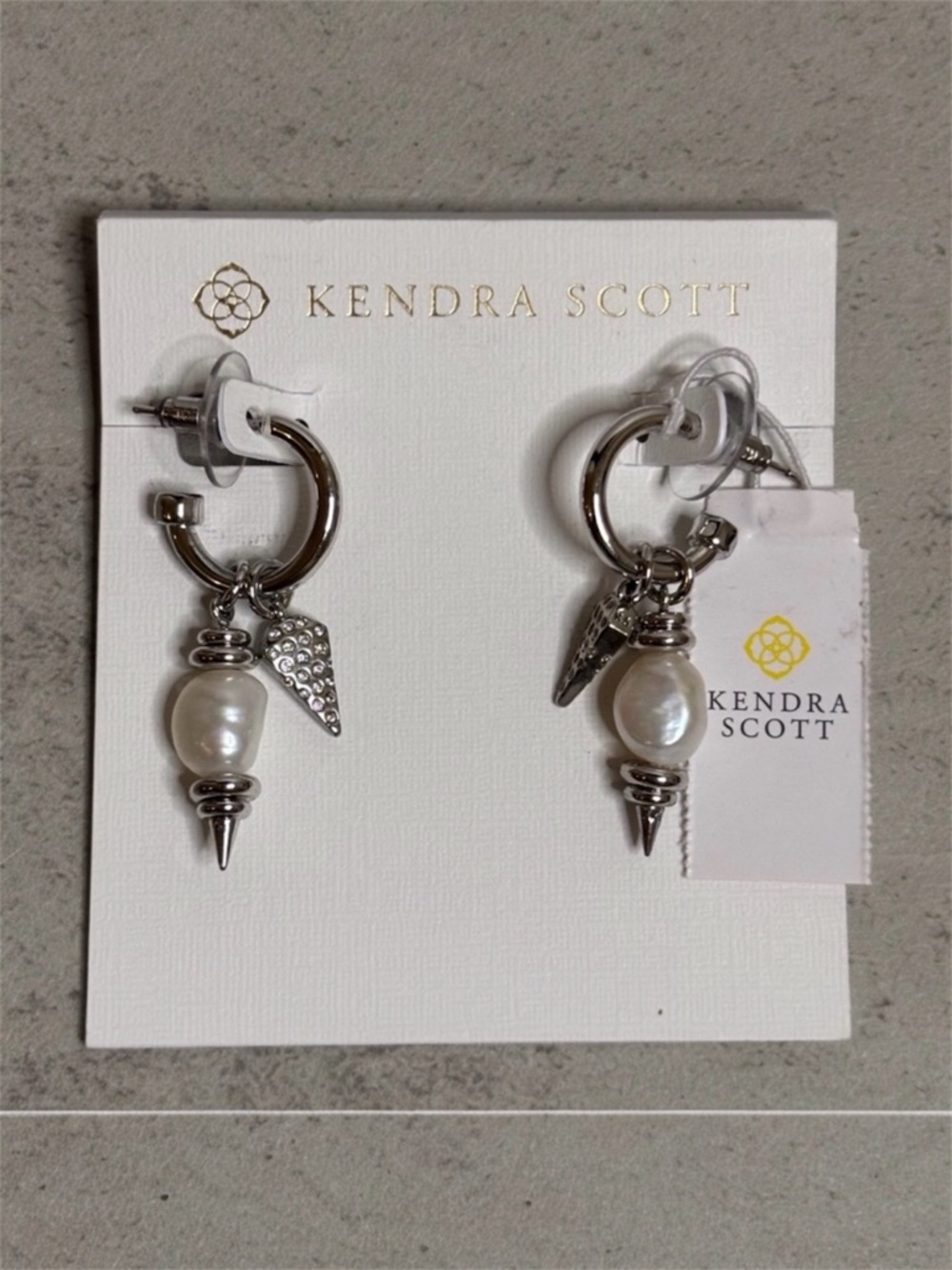 Kendra Scott Demi Huggie Hoop Earrings in Baroque Pearl